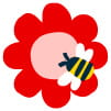 flower with a bee icon